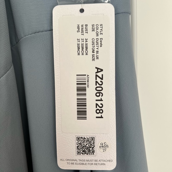 Azazie DAVIS dusty blue - Picture 3 of 3